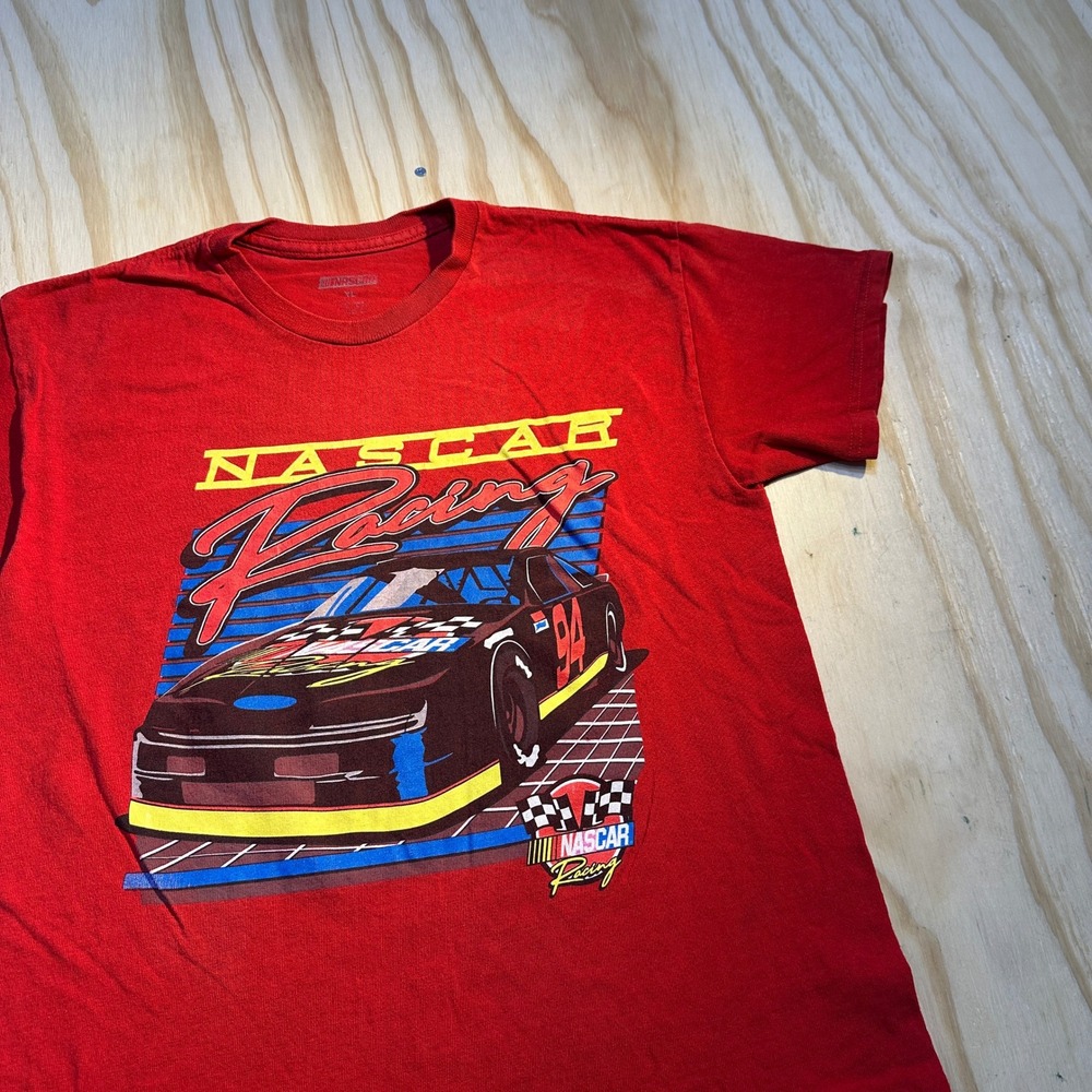 NASCAR Racing Youth Large Boys Red Graphic Tee Shirt #94 Stock Car Short Sleeve